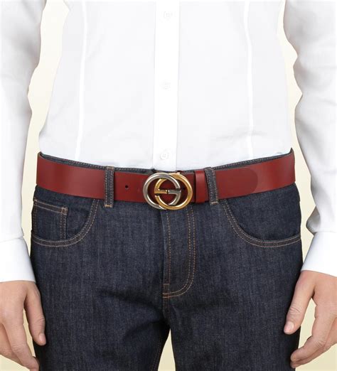 gucci mens black leather belt|red gucci belt men.